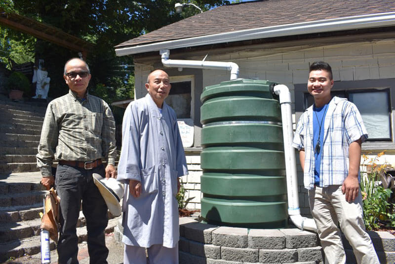 Co Lam installed five cisterns to store rainwater